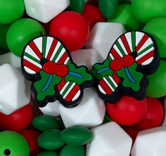 *Bead Mix #119- Holly Jolly Christmas Silicone Bead Mix, Christmas Bead Mix