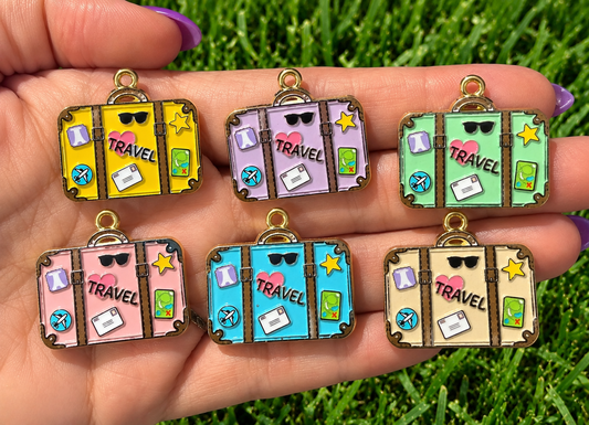 *Bead Mix #630- Travel Suitcase Charms, Bag Charms