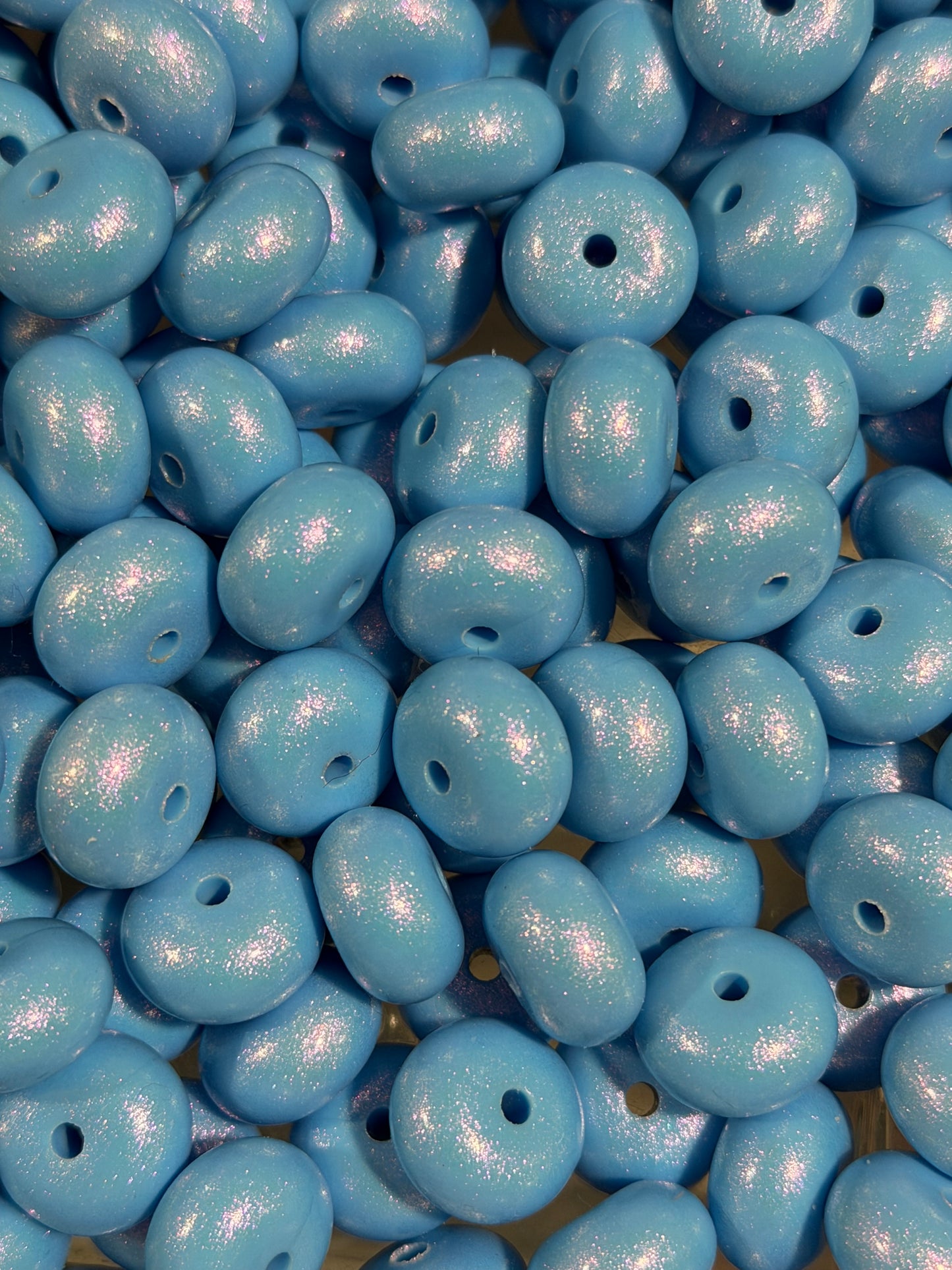 14mm ABACUS OPAL Azure Silicone Beads