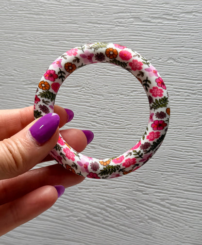 *65mm Printed Silicone Ring With Holes for Beading