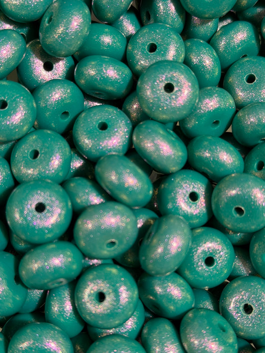 14mm ABACUS OPAL Lagoon Silicone Beads