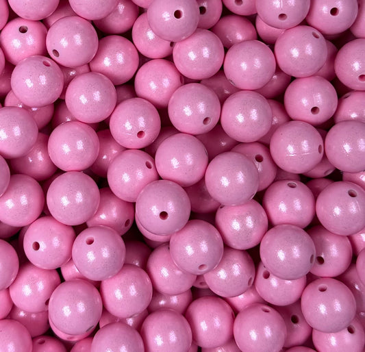 15mm Opal Sweet Pink Round Silicone Beads