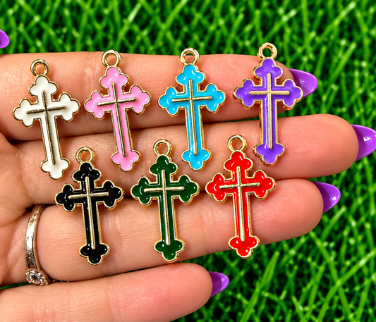 *Bead Mix #602- Gold Crosses Charms