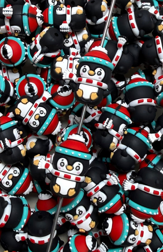 3D PENNY  the Penguin Silicone Focal Bead,**NOT FOR TEETHING** Animal Shape Silicone Bead