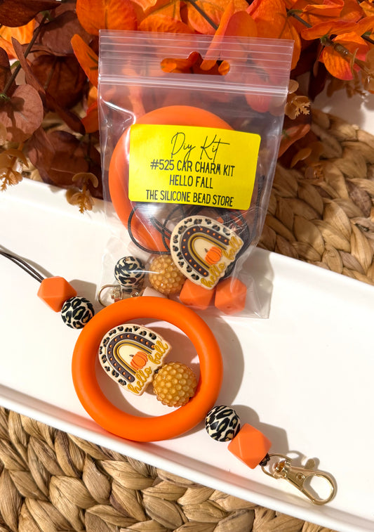 *Bead Kit #525- Hello Fall DIY Silicone Bead Kit, Fall Car Charm Kit