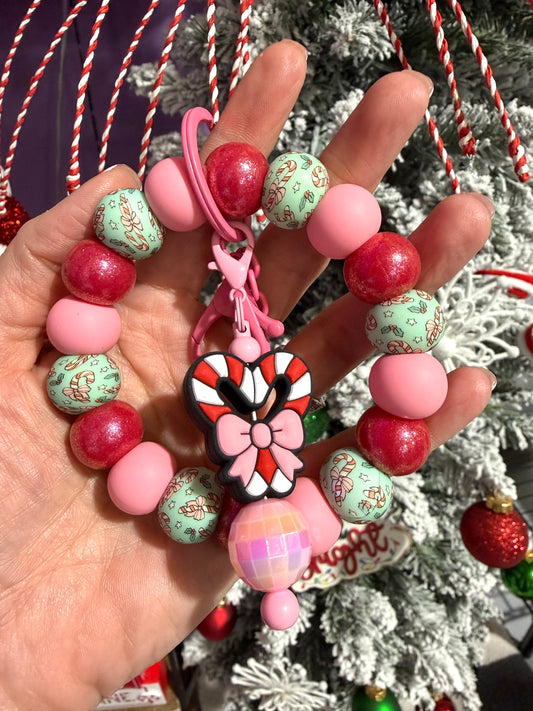 *Bead Mix #221- Peppermint Love DIY Silicone Bead Kit, DIY Keychain-Wristlet Kit