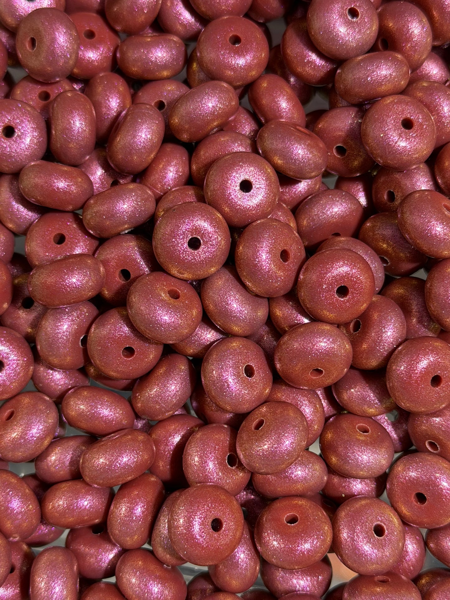 14mm ABACUS OPAL Brick Silicone Beads