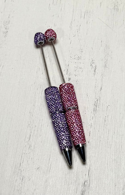 *Beadable Pen SUPER SPARKLY RHINESTONES, DIY Beaded Pen
