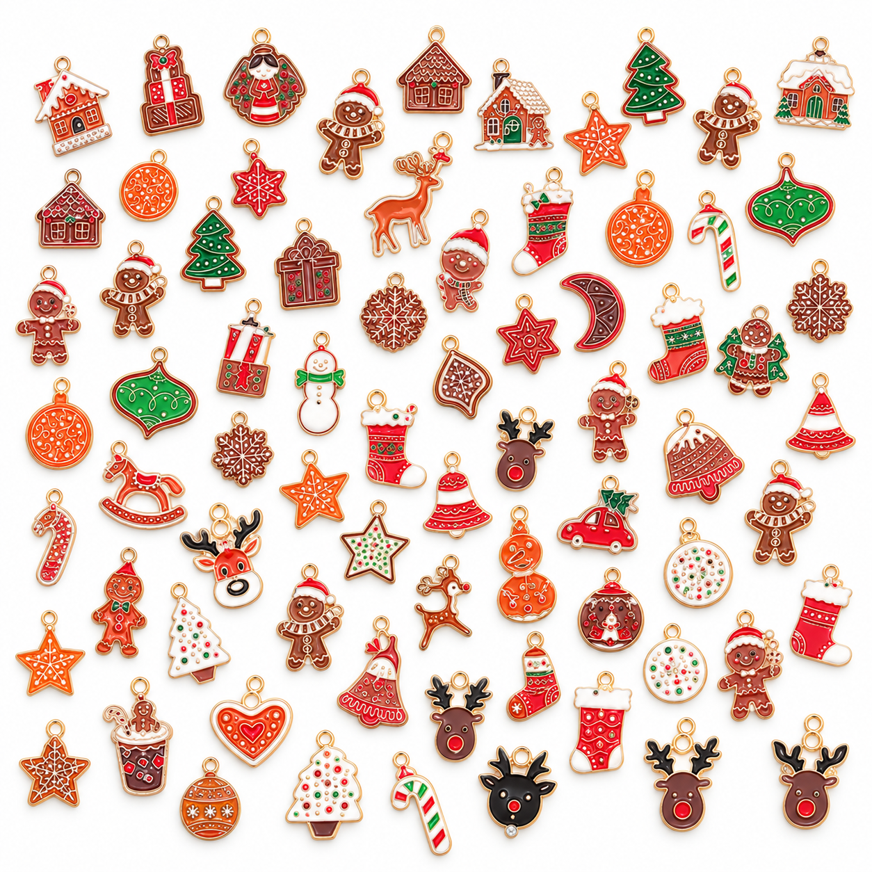 *Bead Mix #547- Gingerbread Christmas Random Charms Pack
