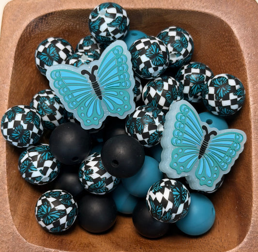 *Bead Mix- #173 Checker Butterfly