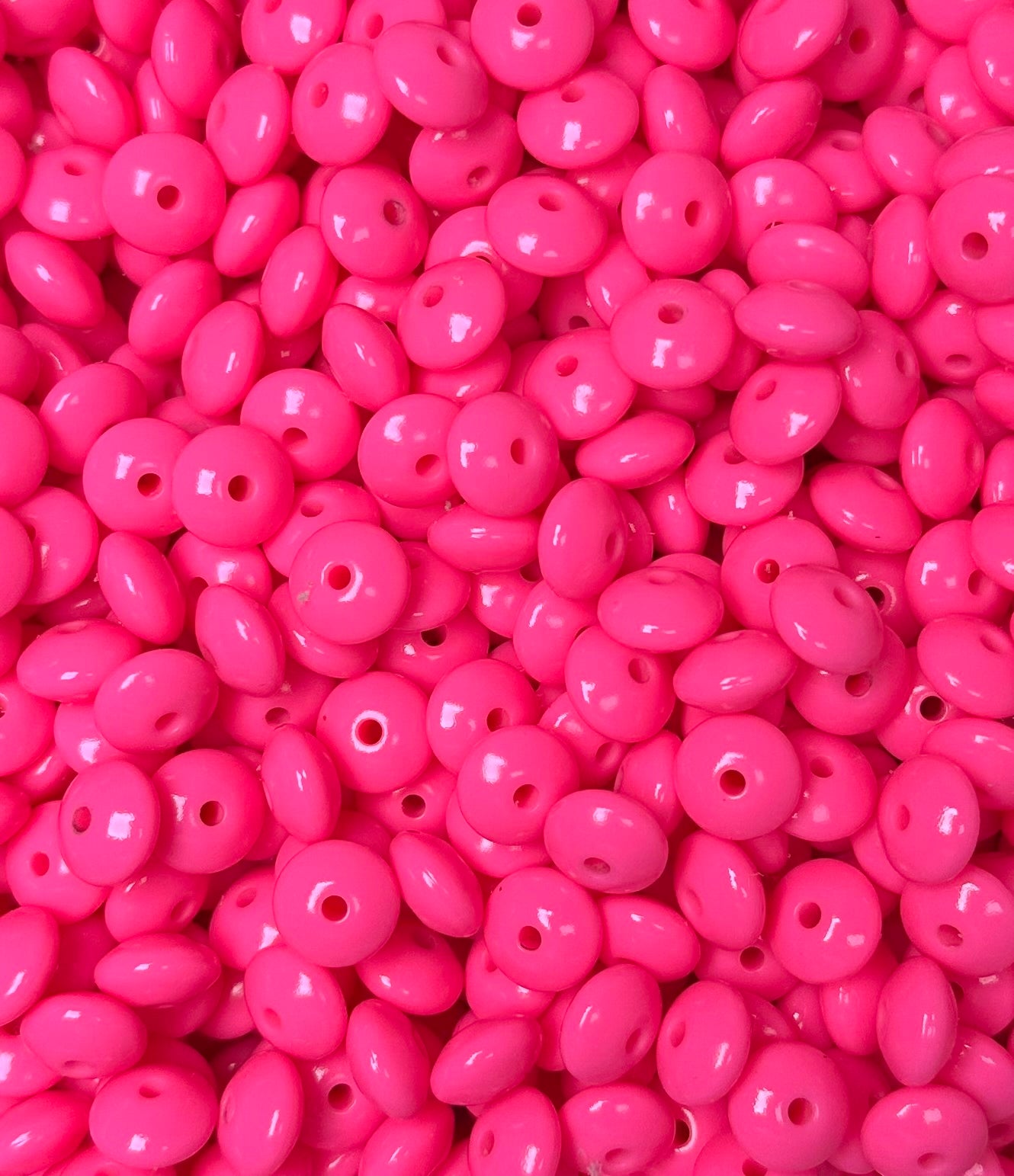 12mm Lentil Opal Eraser Silicone Bead, Pearl Lentil