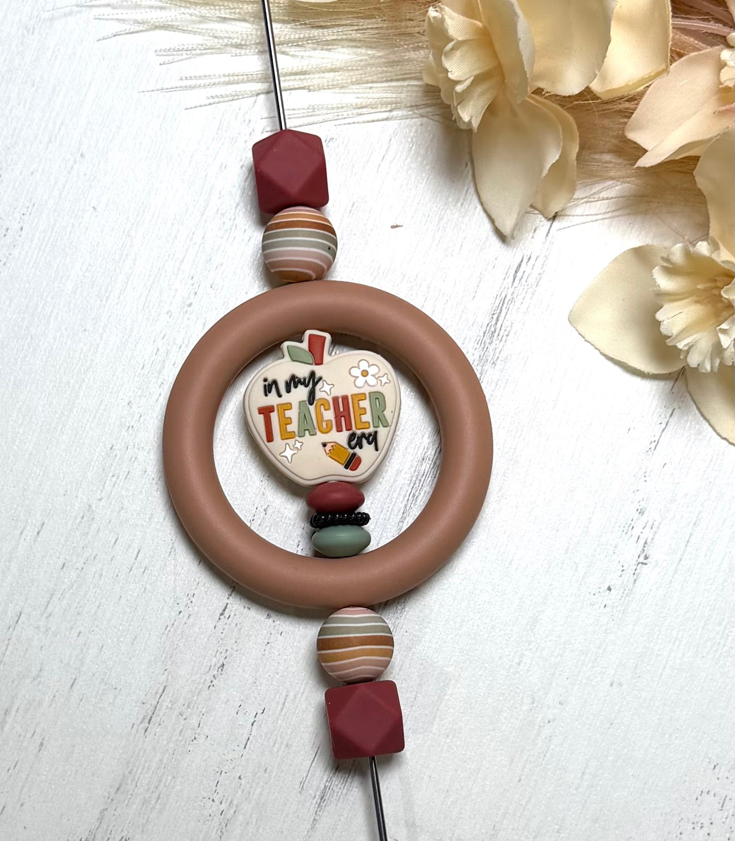 *Bead Kit #513- In My Teacher Era BOHO DIY Silicone Bead Kit, Car Charm