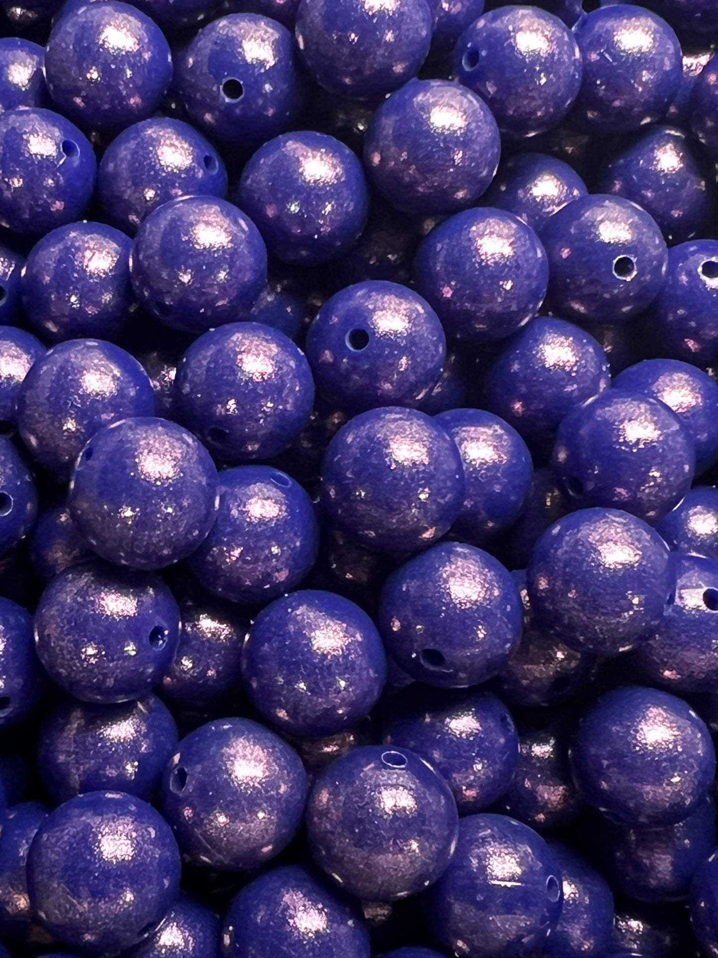 15mm Opal Night Round Silicone Beads