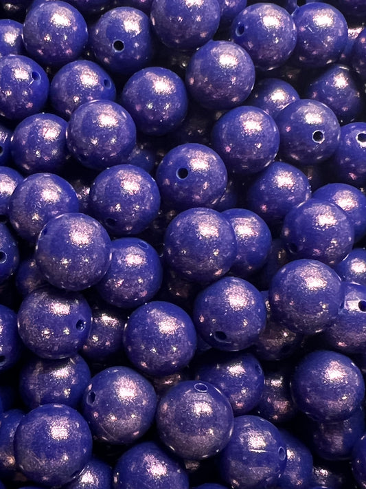 15mm Opal Night Round Silicone Beads