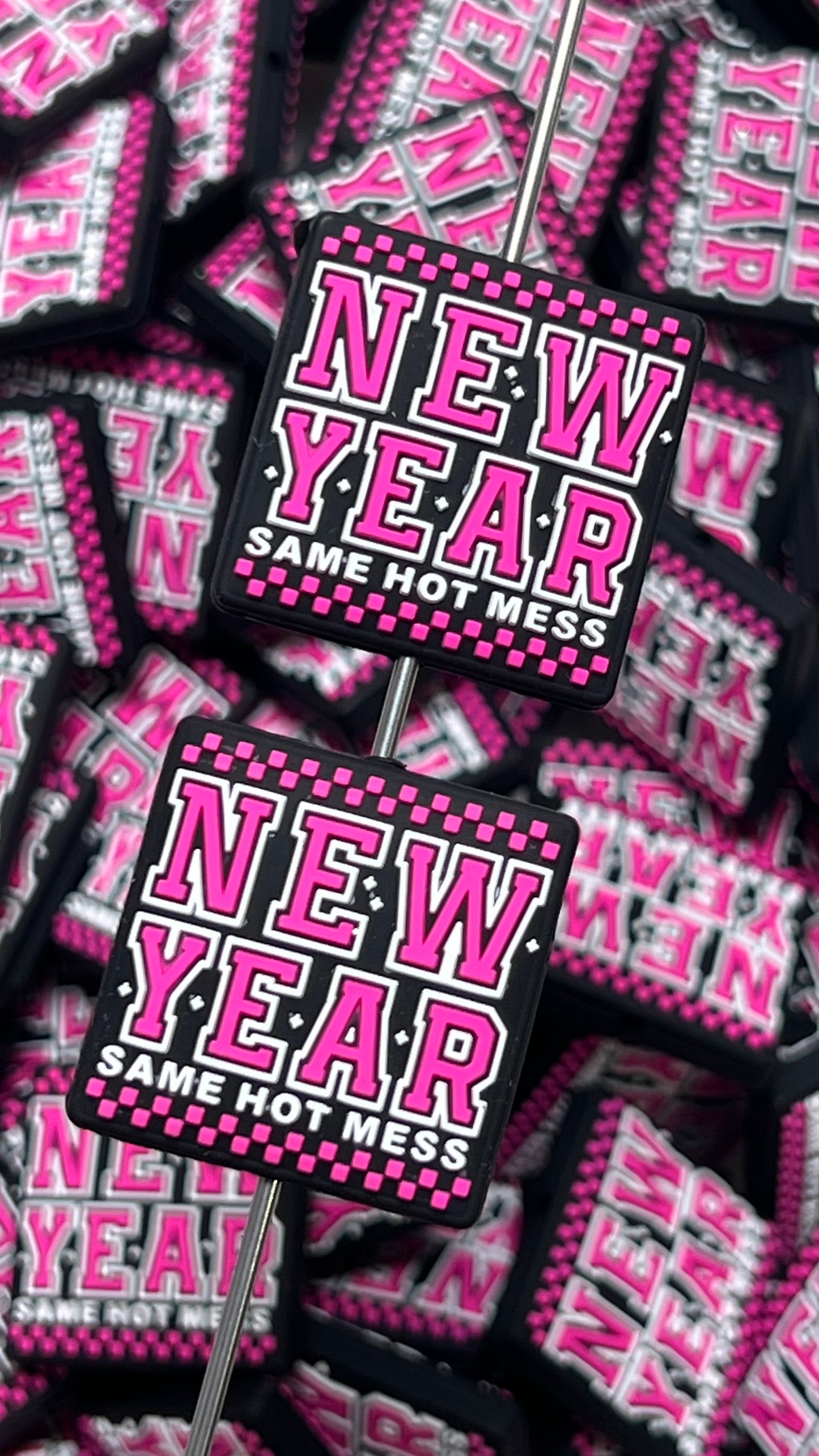 Q- New Year, Same HOT MESS Silicone Focal Bead