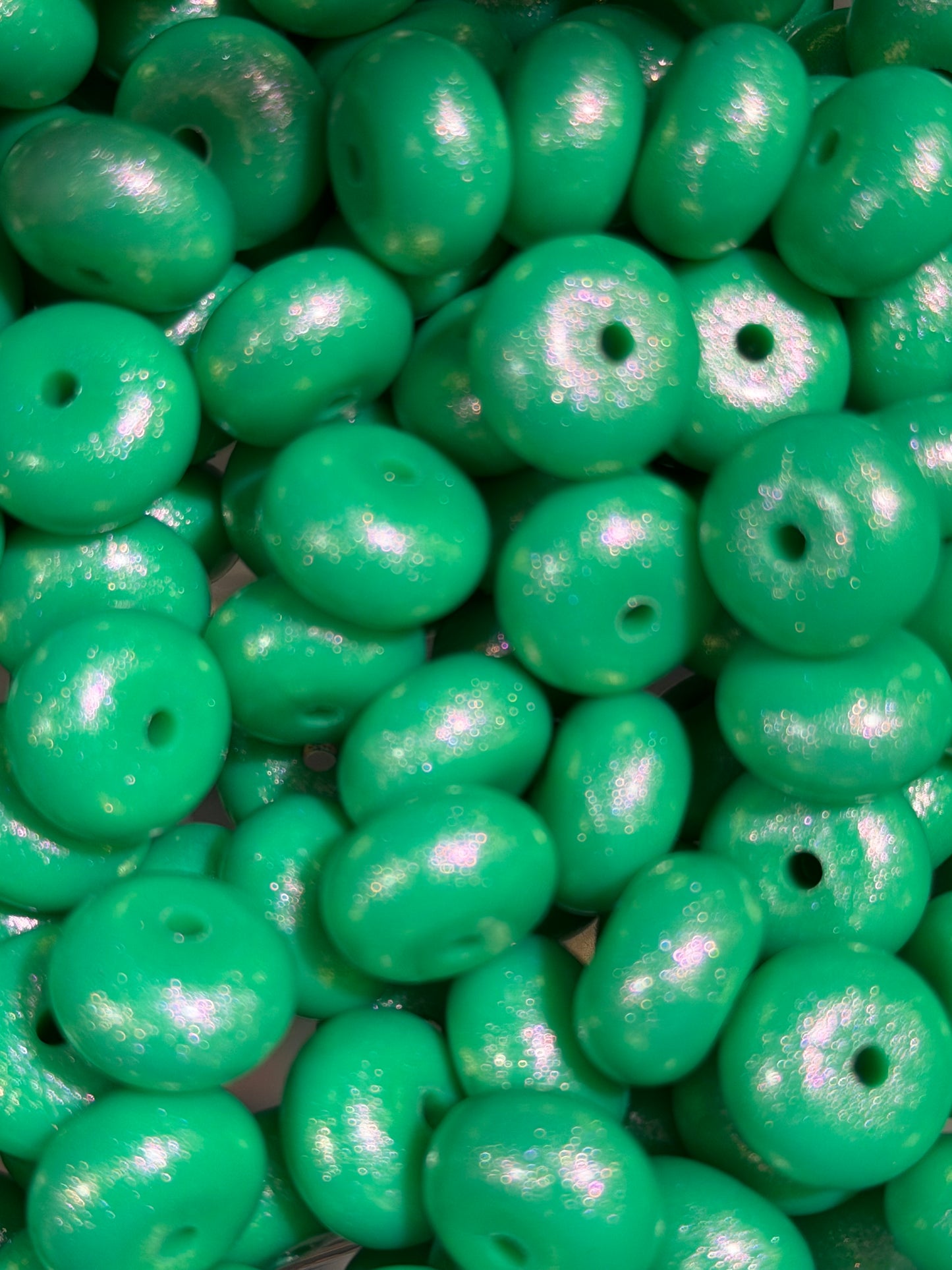 14mm ABACUS OPAL Seafoam Silicone Beads