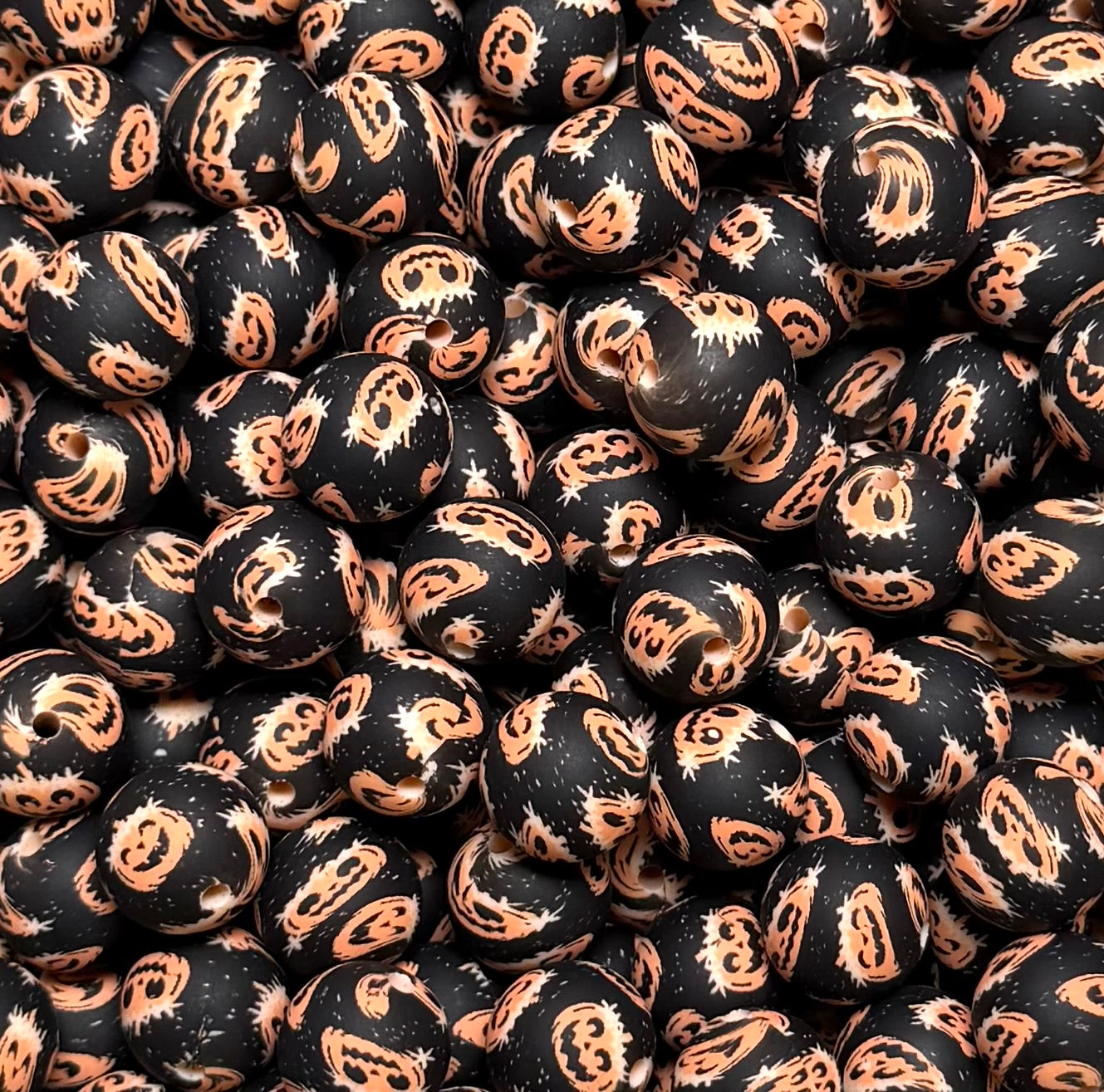 15mm Print Jacks Galore EXCLUSIVE Round Silicone Beads
