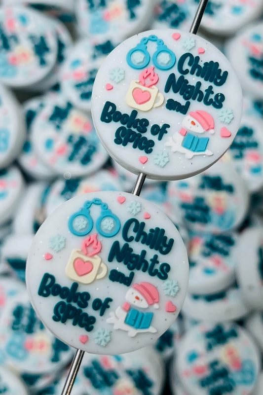 B- Chilly Nights and Books of Spice EXCLUSIVE Silicone Focal Bead