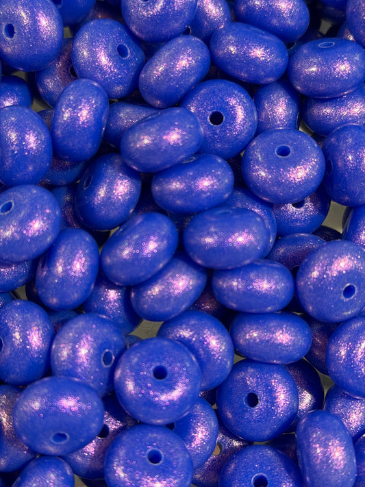 14mm ABACUS OPAL Cobalt Silicone Beads