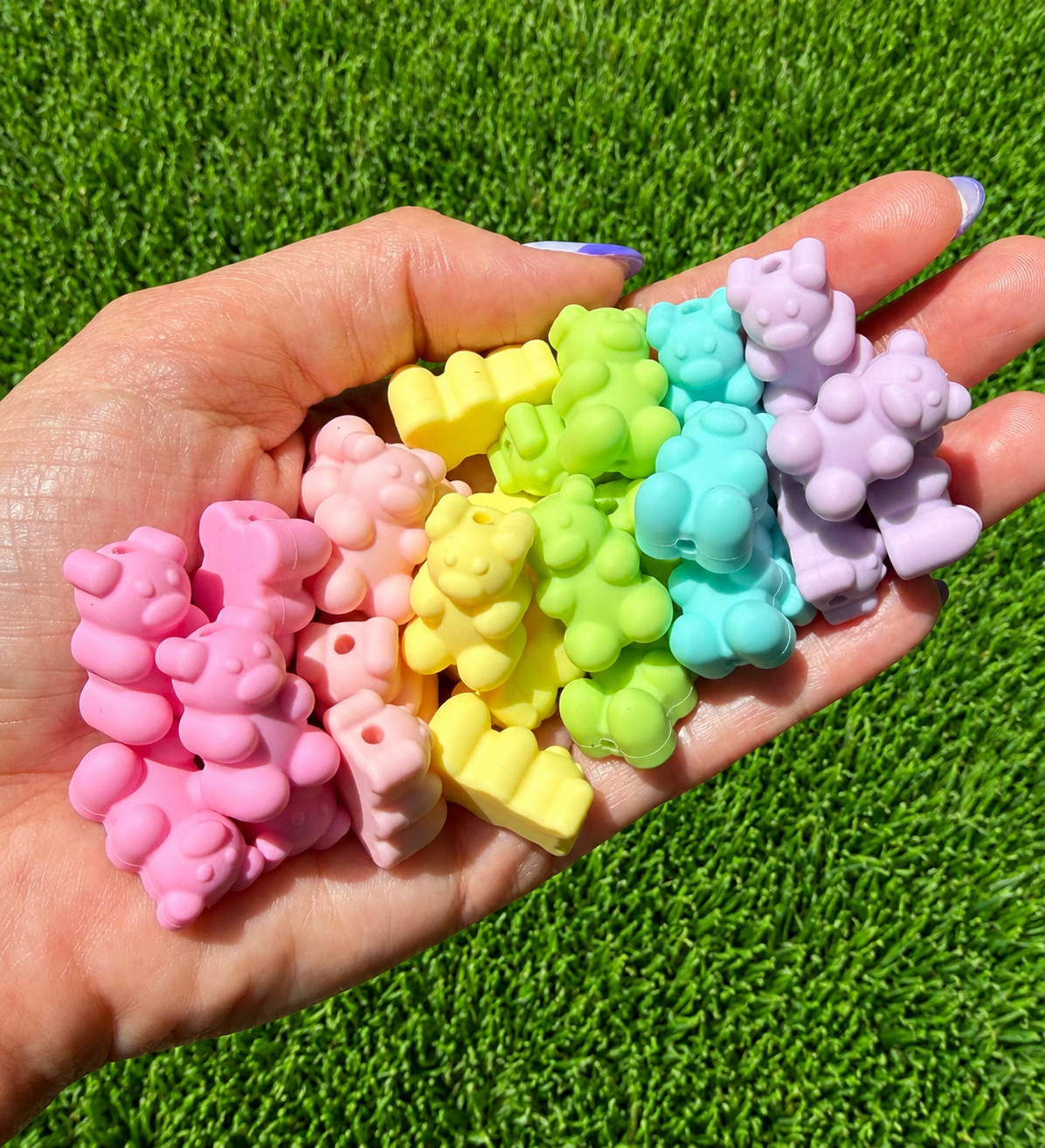 3D Mini Bear EXCLUSIVE Silicone Focal Bead, Animal Silicone Focal Bead