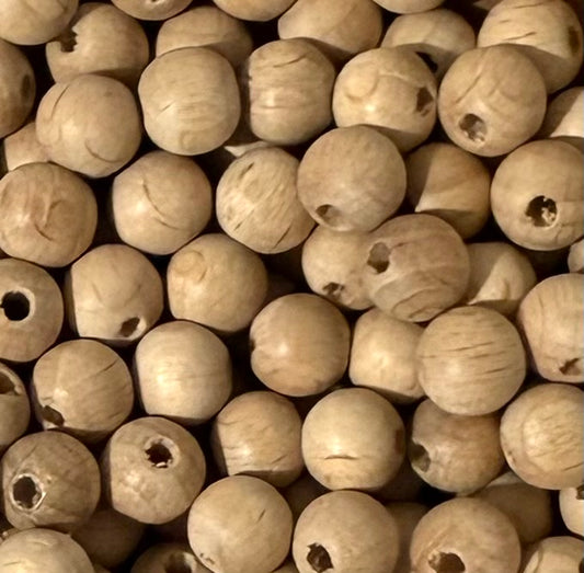 *Bead Mix #300- 8mm Beechwood Wood Bead- Pack of 100