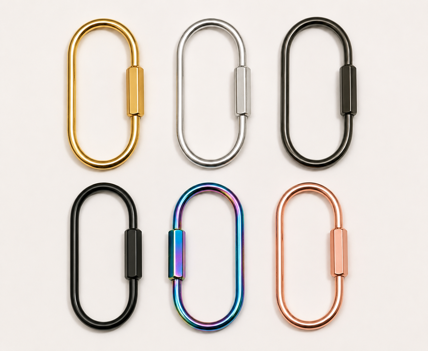 *Beadable Carabiner Swivel Bag Hook