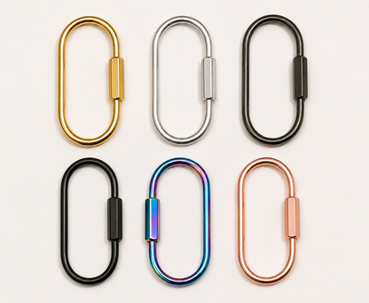 *Beadable Carabiner Swivel Bag Hook