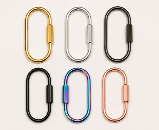 *Beadable Carabiner Swivel Bag Hook