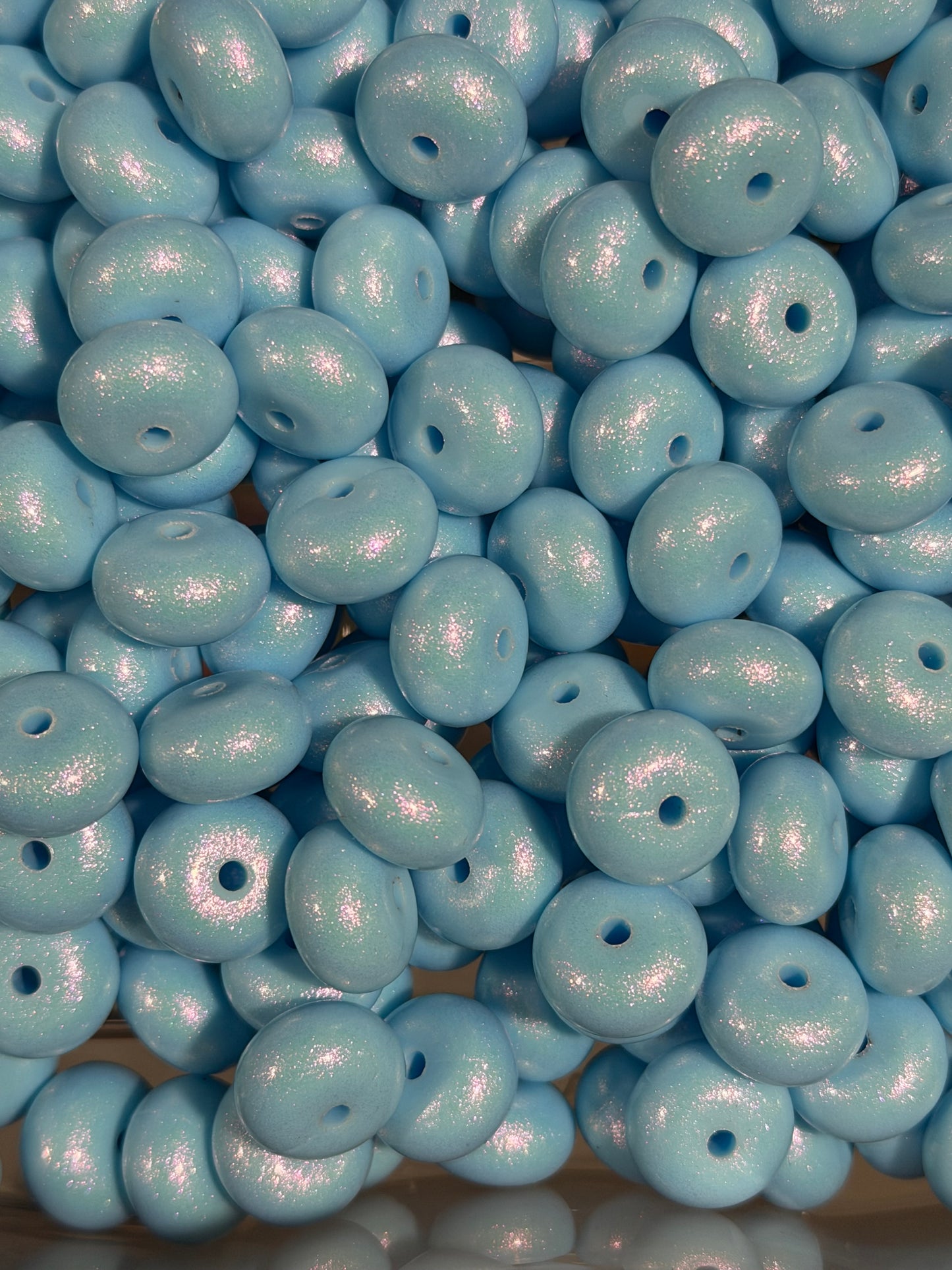14mm ABACUS OPAL Ice Silicone Beads