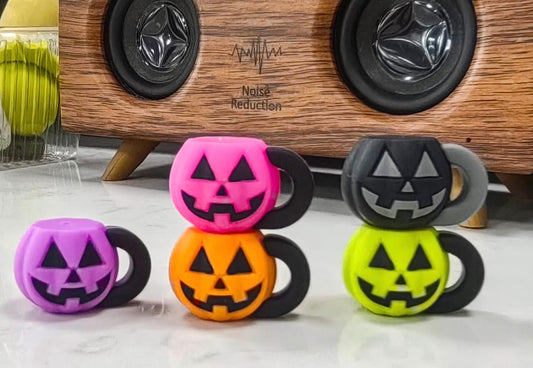 3D Jack-O-Lantern Pumpkin Mug EXCLUSIVE Silicone Focal Bead