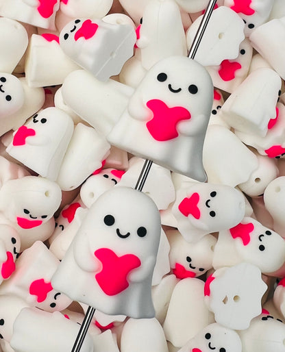 3D Spirit of Love Ghost EXCLUSIVE Silicone Focal Bead,**NOT FOR TEETHING** 3D Shape Silicone Bead