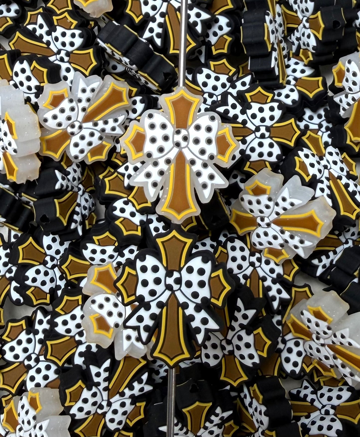 R- Cute Cross Focal Bead, Religious Focal Bead