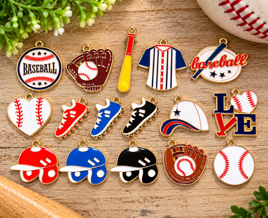 *Bead Mix #625 - Baseball Charms, Sports Bag Charms