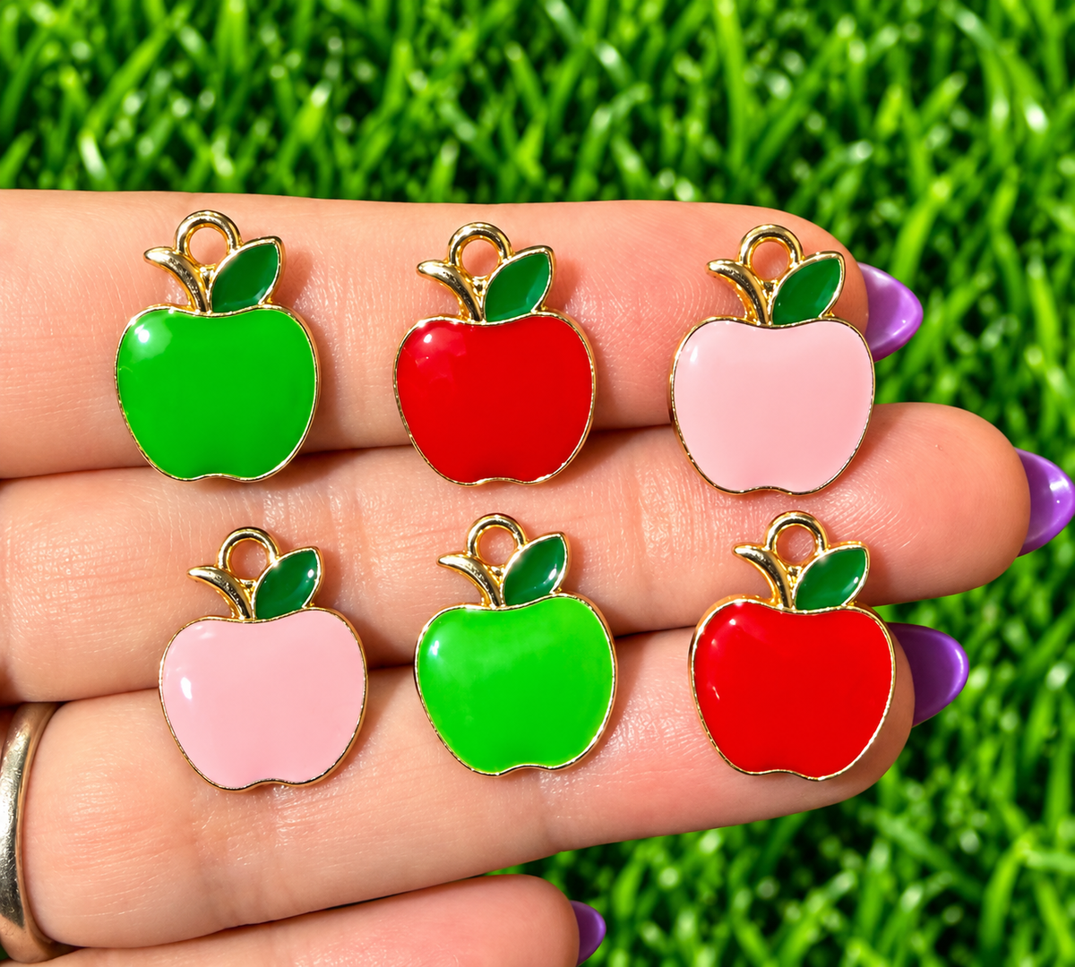 *Bead Mix #619 Apples Charms, School Bag Charms