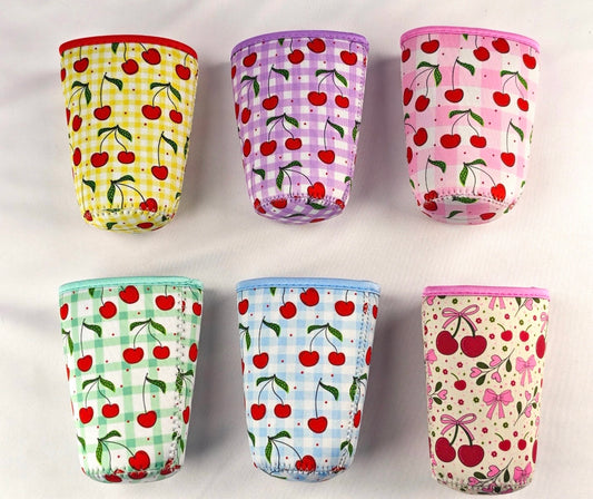 Z-  CHERRY Checker Cup Sleeve