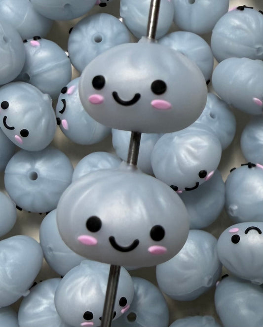 3D Dumpling Focal Bead, **NOT FOR TEETHING** 3D Food Focal Bead