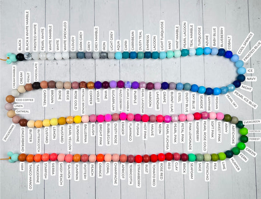 Color Cord 15mm Round Silicone Beads, Beads Wholesale