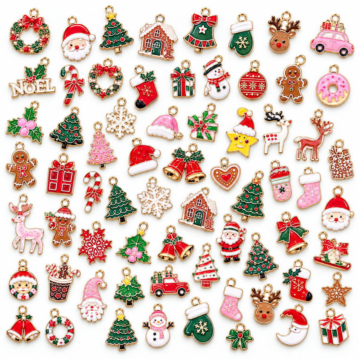 *Bead Mix #549- Holly Jolly Christmas Random Charms Pack