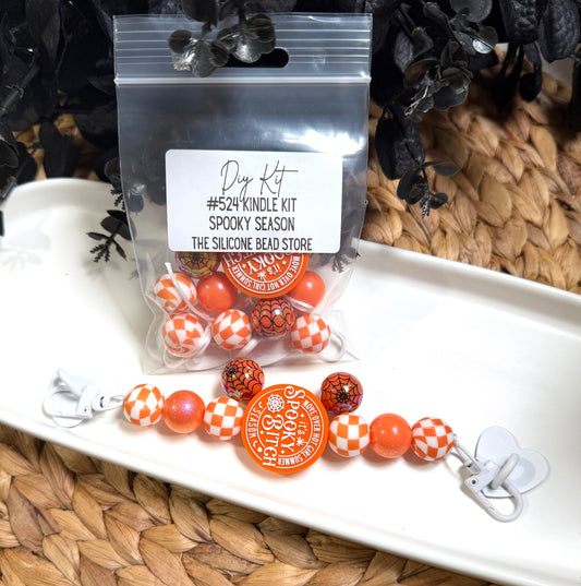 *Bead Mix #524- Spooky Season Kindle Strap Kit, DIY Halloween Silicone Bead Kindle Kit