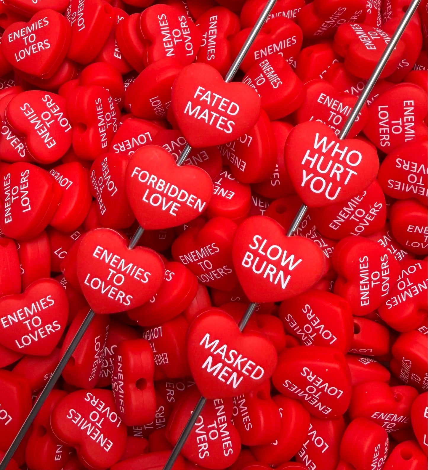 B- Spicy Heart EXCLUSIVE Silicone Focal Bead