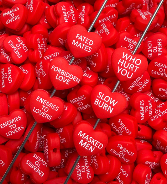 B- Spicy Heart EXCLUSIVE Silicone Focal Bead