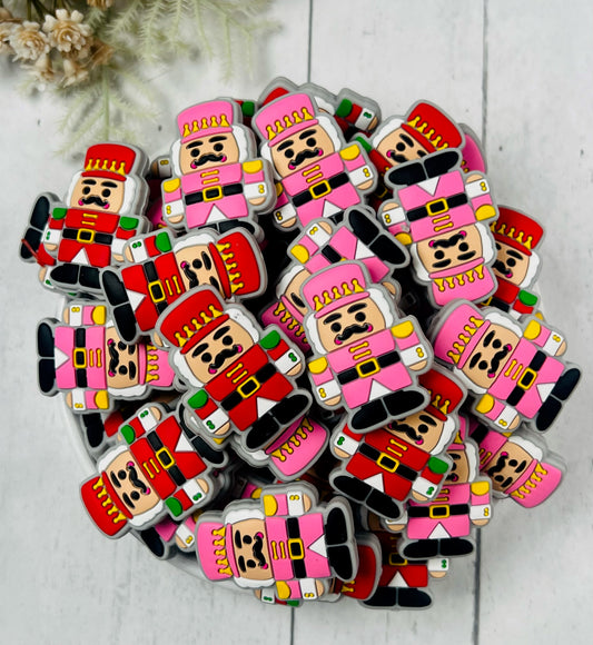 Exclusive Nutcracker Silicone Focal Bead, Christmas Silicone Bead