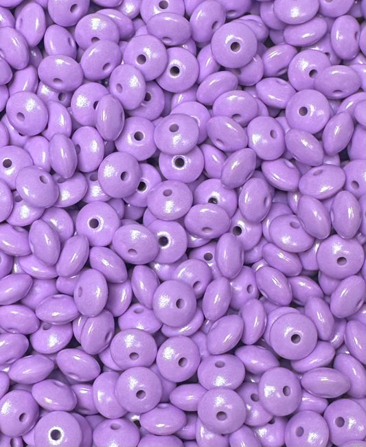 12mm Lentil Opal Sugarplum Silicone Bead, Pearl Lentil