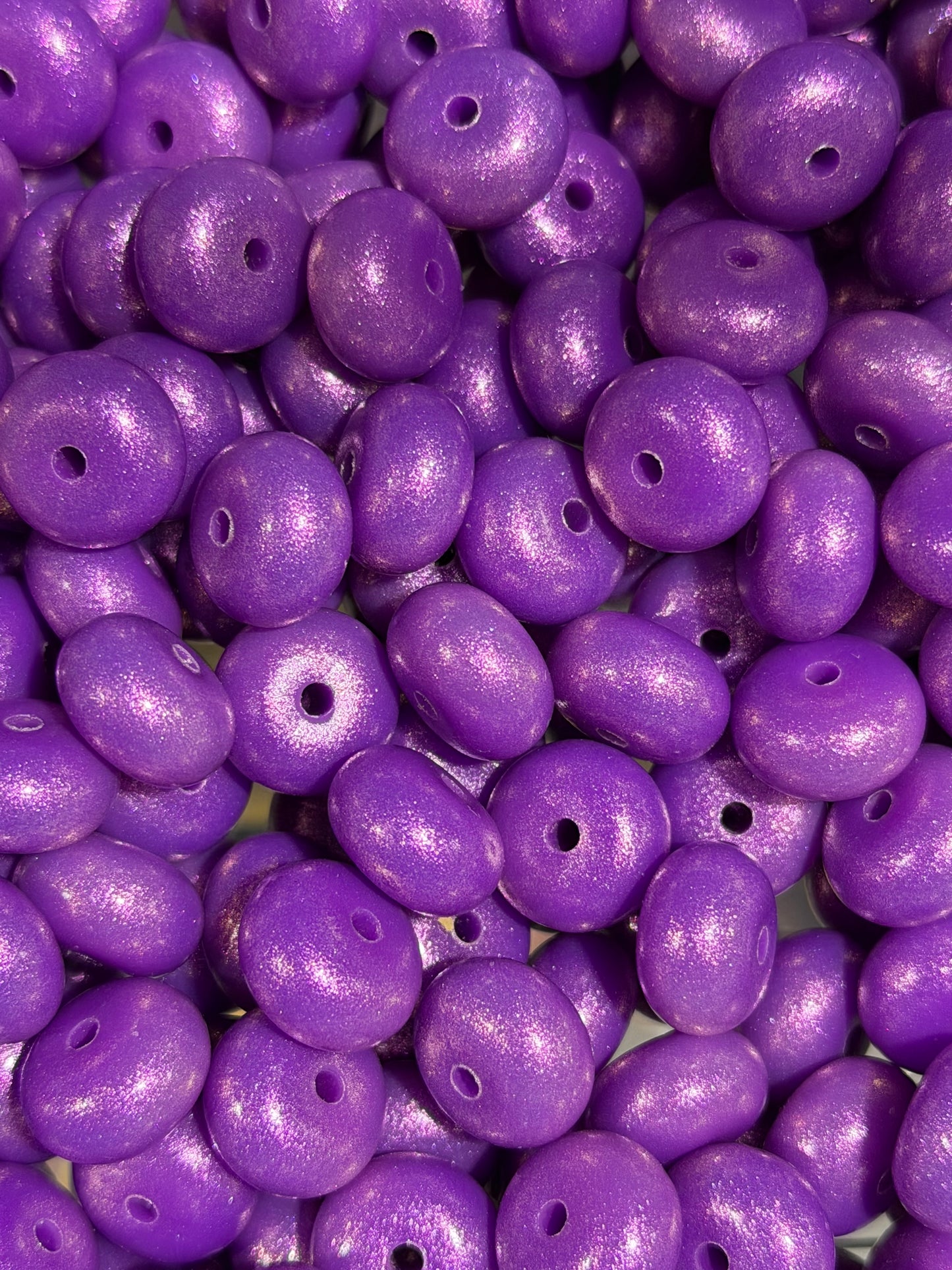 14mm ABACUS OPAL Violet Silicone Beads