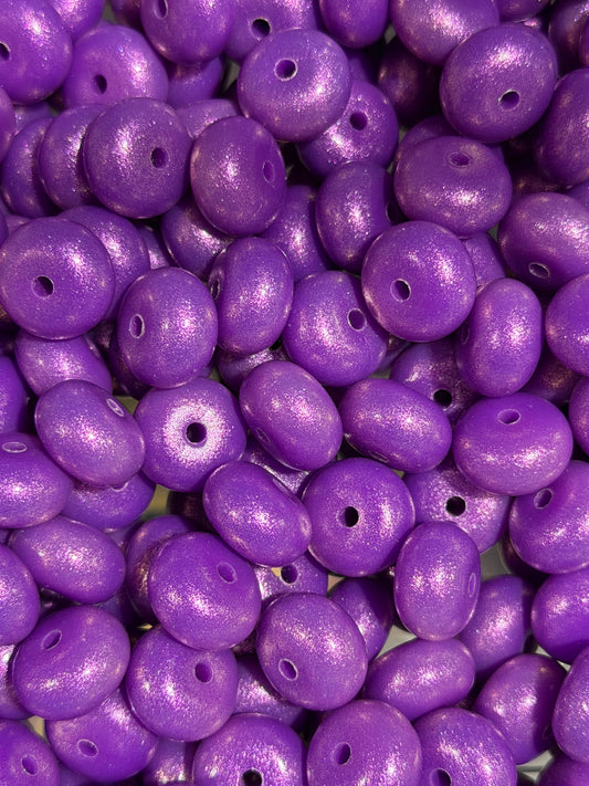 14mm ABACUS OPAL Violet Silicone Beads