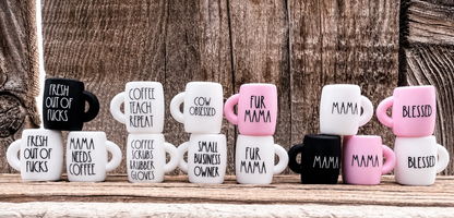 3D Coffee Mug Silicone Focal Beads