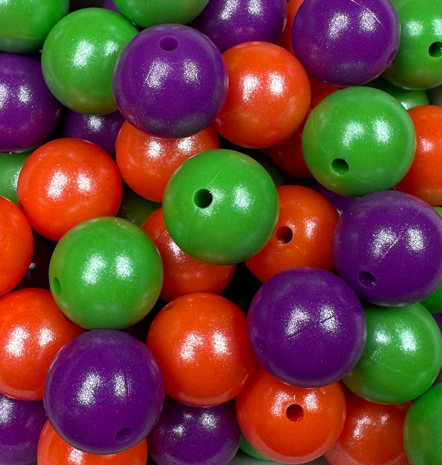 * Bead Mix - 15mm Opal Halloween Mix, 15mm Round Silicone Bead Mix