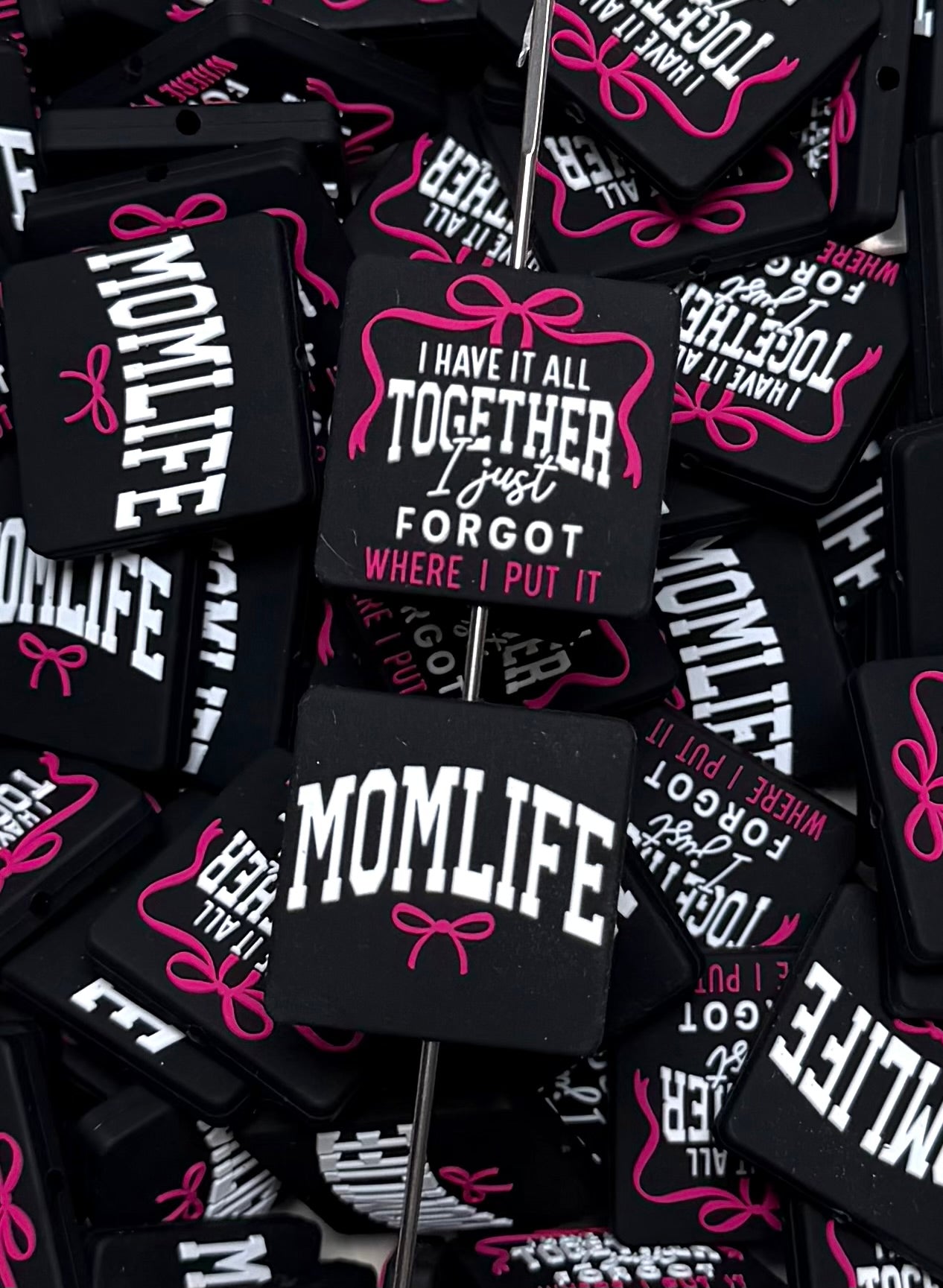 Q- I Have It All Together, I Just Forgot Where I Put It Silicone Focal Bead, Quote Focal Beads