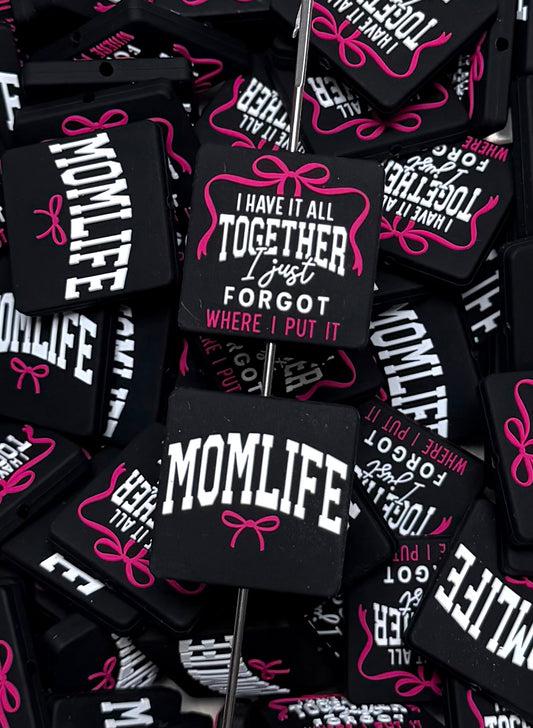 Q- I Have It All Together, I Just Forgot Where I Put It Silicone Focal Bead, Quote Focal Beads