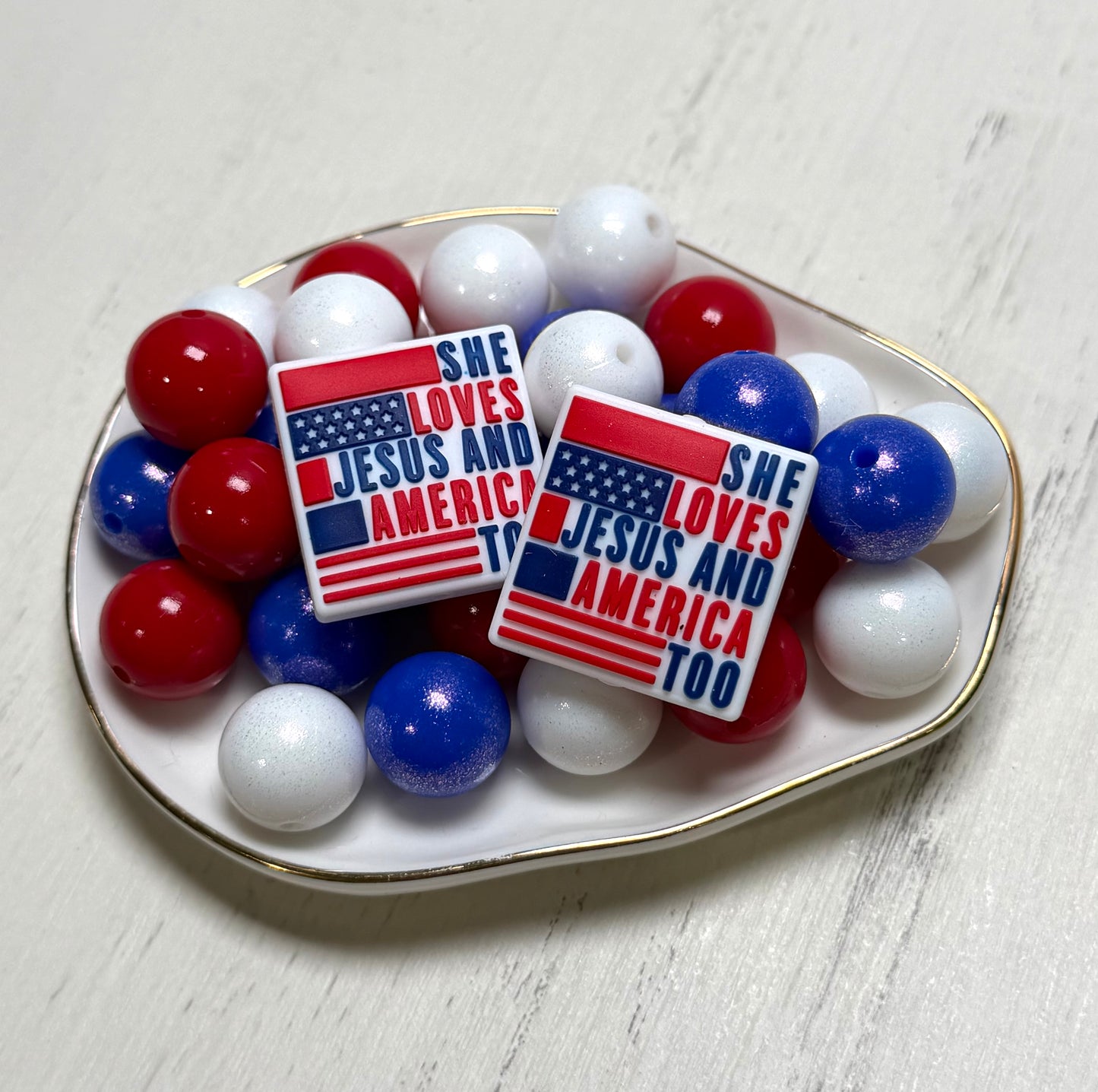 *Bead Mix- #254 She Loves Jesus and America Too